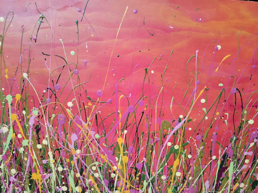 Can I Call You?, original wildflower painting by Lana Evans