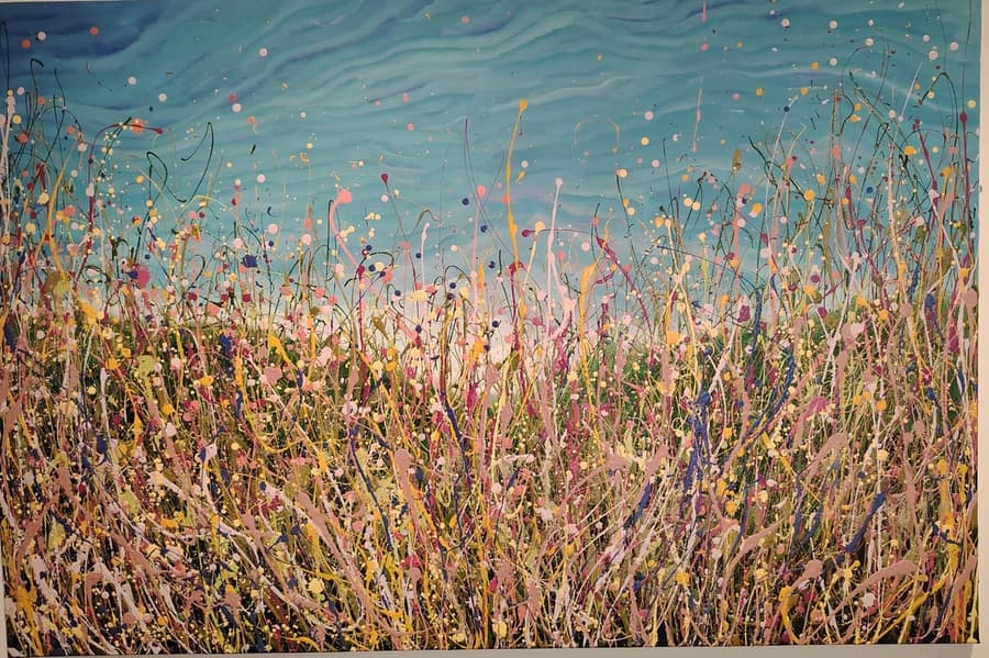 Let's Go Together, original wildflower painting by Lana Evans