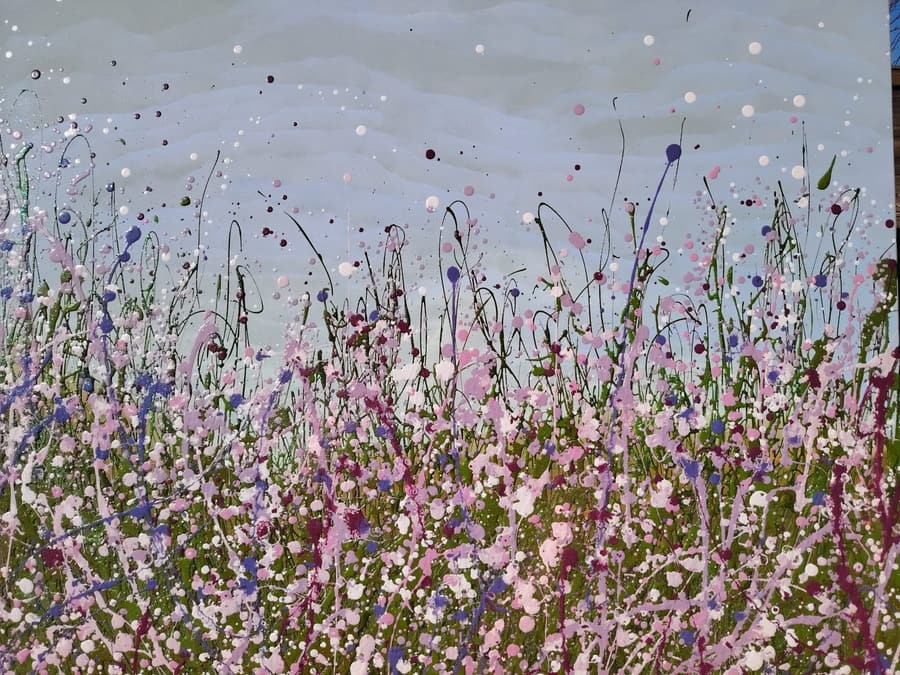 Rain Is Lovely Too, original wildflower painting by Lana Evans