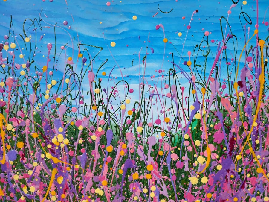 Today Is Pretty, original wildflower painting by Lana Evans