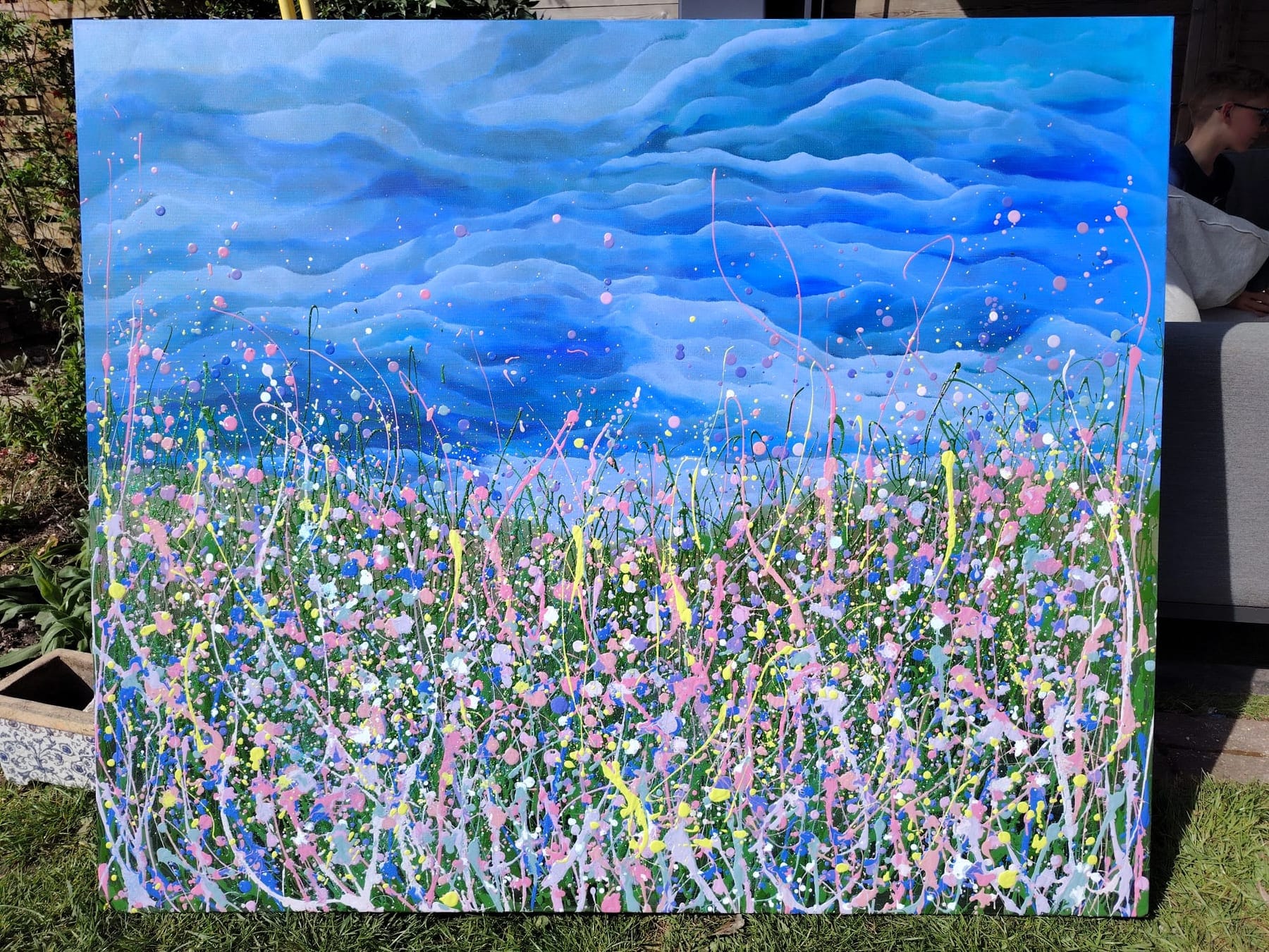 Kinda Stormy, original wildflower painting by Lana Evans