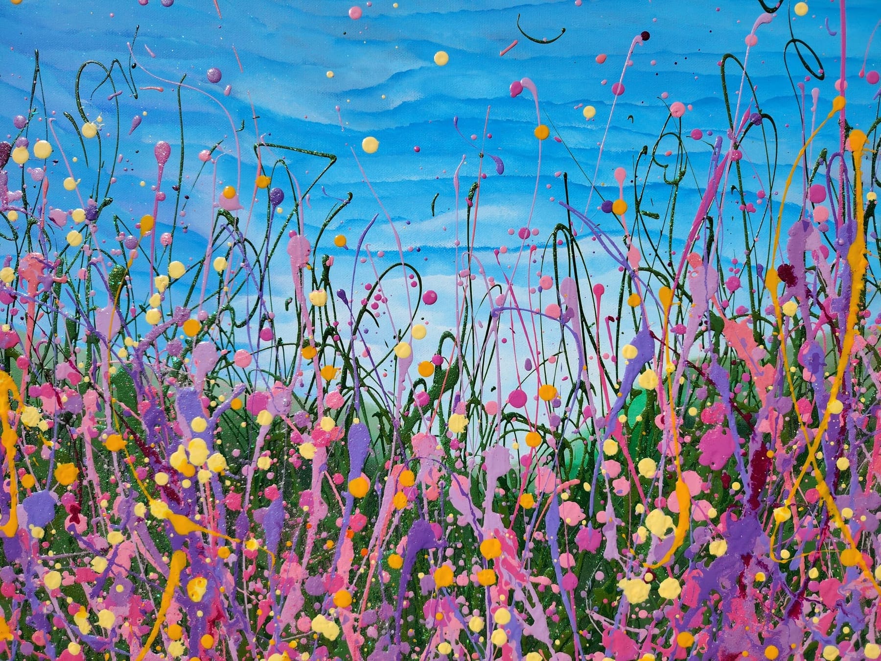 Today Is Pretty, original wildflower painting by Lana Evans