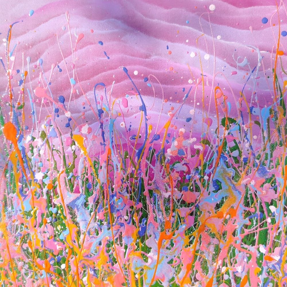 With or Without You, original wildflower painting by Lana Evans